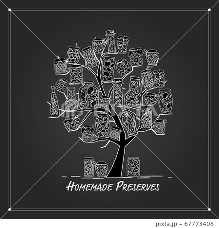 Art tree with pickle jars for your design 67773408