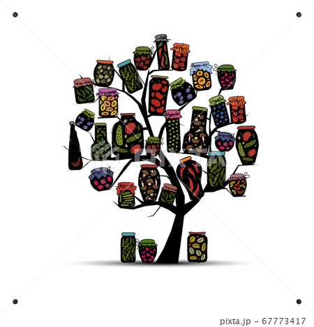 Art tree with pickle jars for your design 67773417