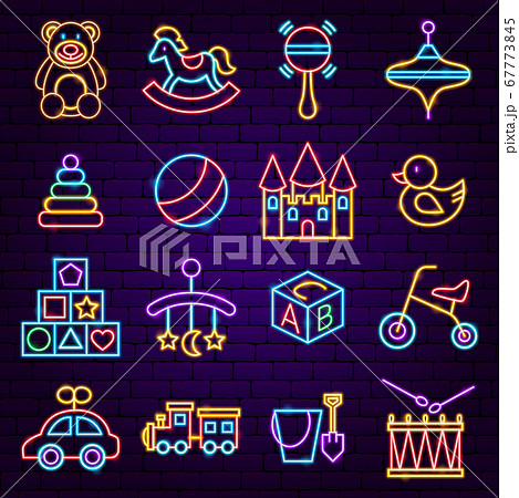Baby Toys Neon Icons 67773845