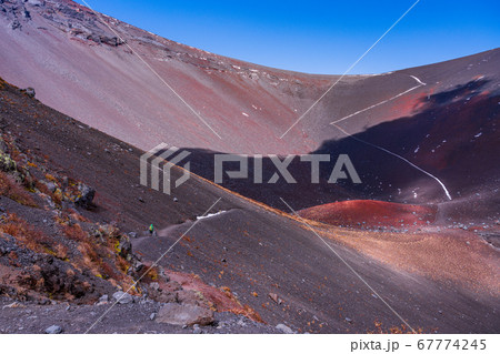 （静岡県）富士山・宝永第一火口　草紅葉 67774245