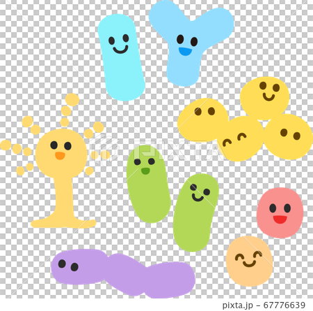 有用微生物のキャラクターイラストセット 有用微生物のキャラクターイラストセット 67776639