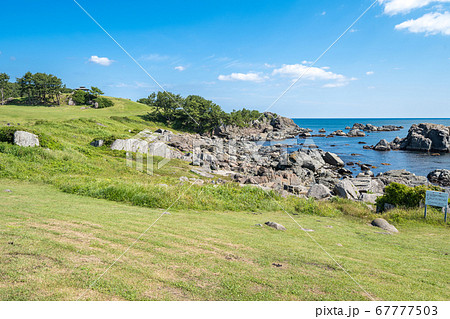 myg52　油彩画 青森県八戸市　種差海岸 種差海岸(左)」 by sanesaku｜Artmeter｜暮らしを彩るアートが