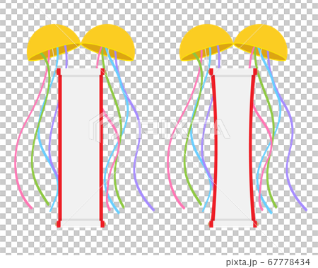 割れたくす玉イラストセット　／　ベクター  67778434