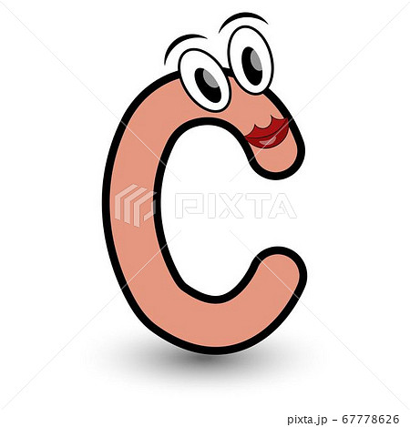 Funny hand drawn set of cartoon styled font colorful numbers one