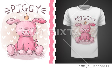 Pirincess pig - idea for print t-shirt Pirincess pig - idea for print t-shirt 67778831
