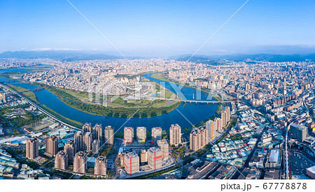 Taipei City Aerial View, Asia business concept 67778878