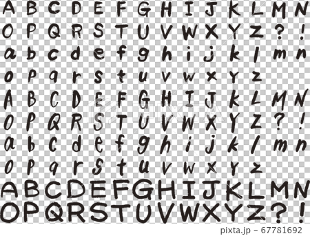 英語　筆文字　ABC 英文　文字　 67781692