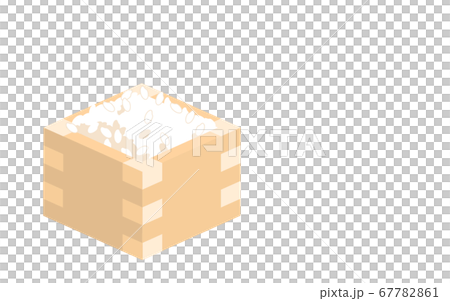 以正方形計量的單個精米的插圖 67782861