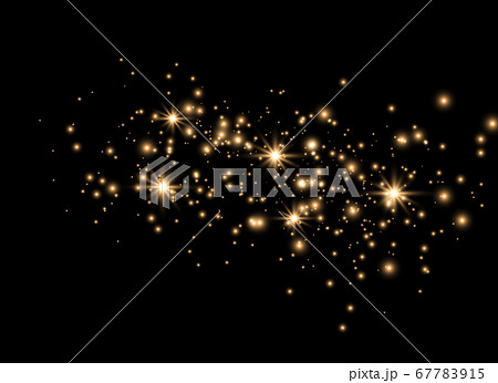 Golden dust sparks. 67783915