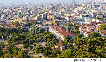 Landscape of Athens, Greece. Aerial panoramic view Landscape of Athens, Greece. Aerial panoramic view 67784612