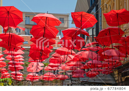 Red Umbrellas Red Umbrellas 67784804