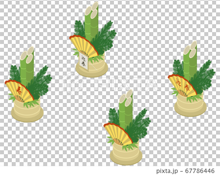 Kadomatsu isometric illustration Kadomatsu isometric illustration 67786446