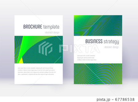 Minimalistic cover design template set. Green abst 67786538