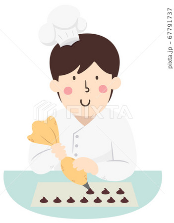 Man Chocolatier Illustration 67791737