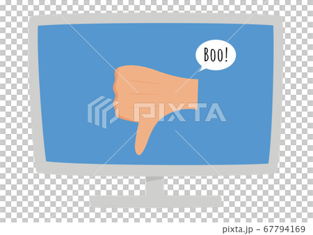 PC monitor _ booing hand PC monitor _ booing hand 67794169
