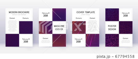 Business brochure design template set. Violet abst Business brochure design template set. Violet abst 67794558