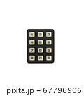 白い背景の数字のキーボード 67796906