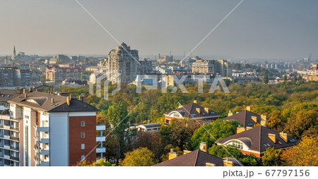 Top view of Shevchenko Park in Odessa, Ukraine 67797156