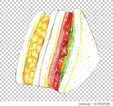 イラスト サンドイッチのイラスト素材