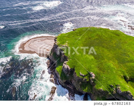 Aerial of Glashedy Island , an uninhabitated island west of Trawbreaga Bay - Donegal, Ireland Aerial of Glashedy Island , an uninhabitated island west of Trawbreaga Bay - Donegal, Ireland 67802163
