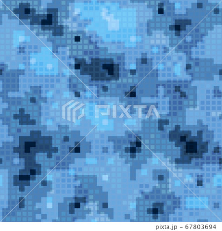 Military camouflage seamless pattern. Urban digital pixel style. 67803694