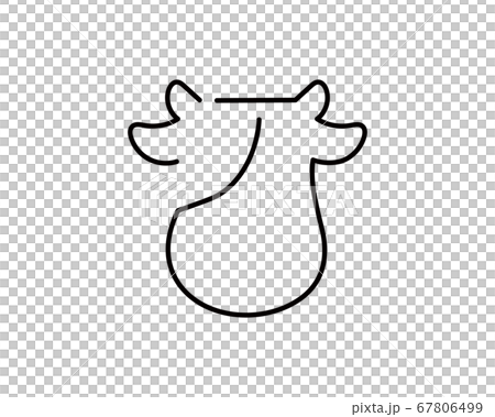 牛のアイコン／イラスト／シルエット／丑／シンプル 67806499