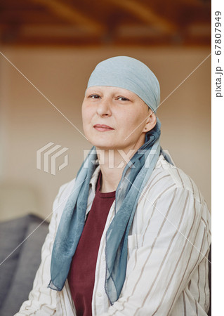 Bald Woman Wearing Headscarf Bald Woman Wearing Headscarf 67807949