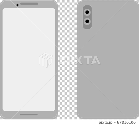 Material of front and back of smartphone [white] 67810100