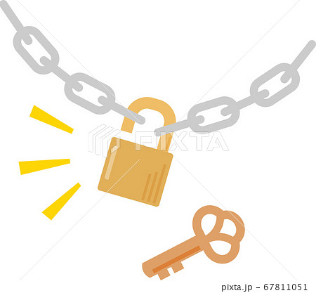 Open Lock And Chain Stock Illustration