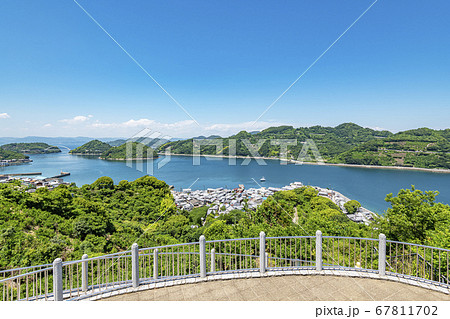 広島県呉市 大崎下島 歴史の丘公園から見る御手洗の町並み 広島県呉市 大崎下島 歴史の丘公園から見る御手洗の町並み 67811702
