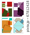 Set of Brochure Cover Brochure with color Combination Abstract Vector Background for Banner, Poster, Booklet, Annual Report, Brochure and Flyer for Eve, Party, Club and Celebration. 67812428