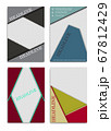 Set of Brochure Cover Brochure with color Combination Abstract Vector Background for Banner, Poster, Booklet, Annual Report, Brochure and Flyer for Eve, Party, Club and Celebration. 67812429