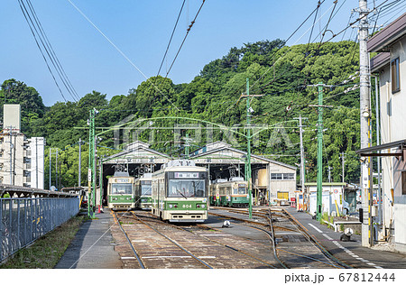 広島県広島市　広島電鉄江波車庫 67812444