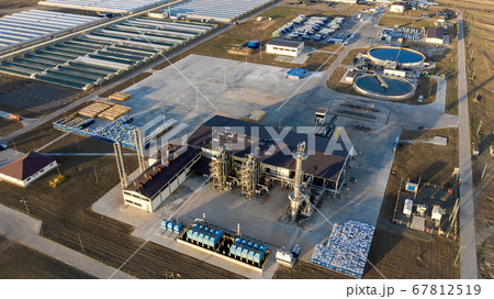 A tomato paste factory near Astrakhan. Aerial photography A tomato paste factory near Astrakhan. Aerial photography 67812519