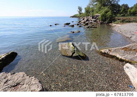 カナダのトロント近郊の五大湖ほとりの公園、ハンバーグベイ　パーク　イースト 67813706