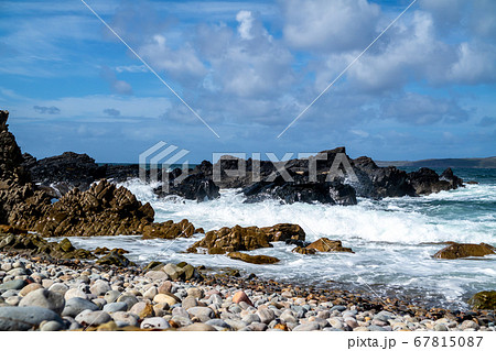 The beautiful coast next to Carrickabraghy Castle - Isle of Doagh, Inishowen, County Donegal - Ireland 67815087