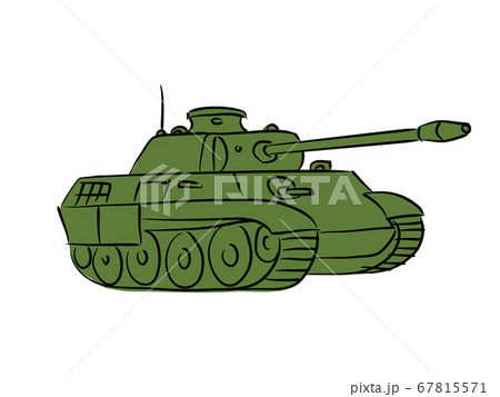 Green battle tank isolated on white background Green battle tank isolated on white background 67815571