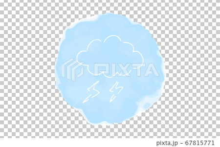 Analog handwriting style loose touch icon: thundercloud Analog handwriting style loose touch icon: thundercloud 67815771