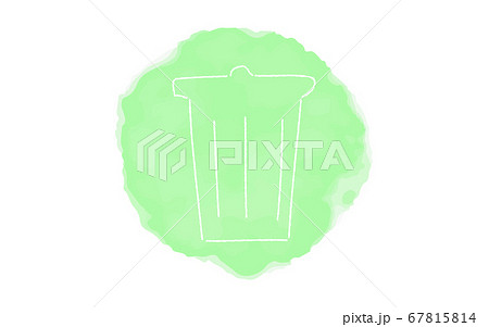 アナログ手書き風のゆるいタッチのアイコン：ゴミバコ 67815814