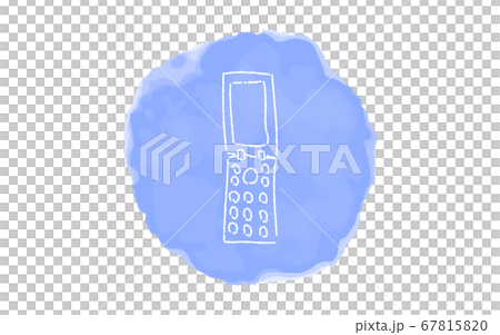 アナログ手書き風のゆるいタッチのアイコン：携帯 67815820