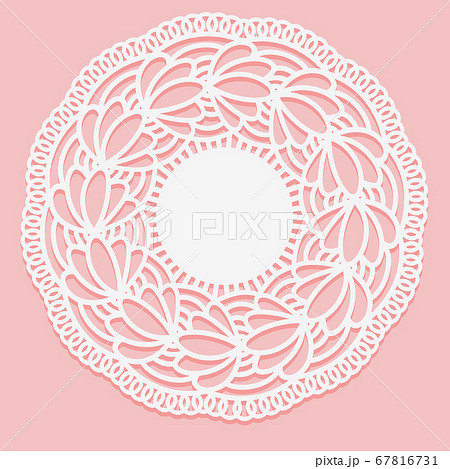 Openwork lace napkin. Template for laser cutting. 67816731