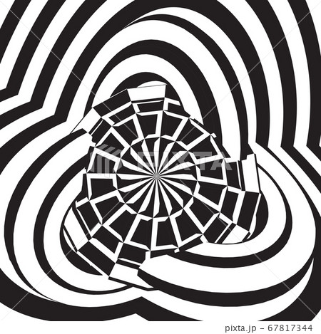 Black and white lines optical illusion. Shield and Black and white lines optical illusion. Shield and 67817344