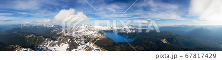 Aerial View of Garibaldi surrounded by Beautiful Canadian Mountain Landscape Aerial View of Garibaldi surrounded by Beautiful Canadian Mountain Landscape 67817429