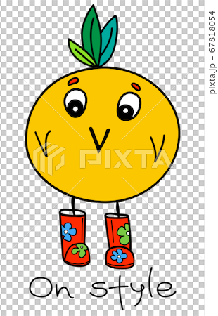 Funny illustration of a bird and lettering In style. Bright printable vector drawing  67818054