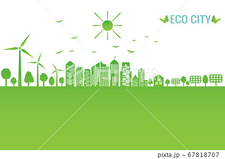 Green city concept and environment conservation. 67818707