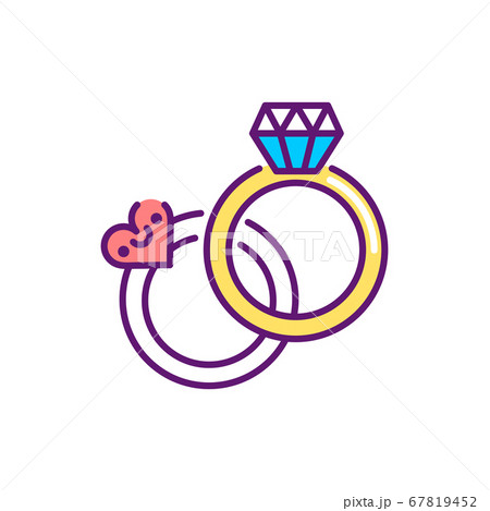 Organization of wedding events line color icon. Event management. Sign for web page, mobile app, button, logo. Vector isolated element. Editable stroke 67819452