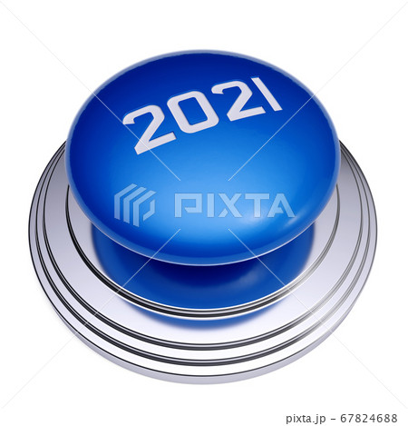2021 New Year blue button isolated 2021 New Year blue button isolated 67824688