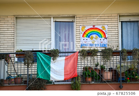 Turin, Piedmont,Italy. April 2020. Coronavirus. 67825506