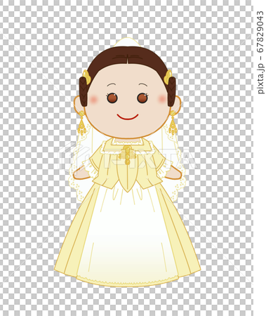 Valencia woman in Spanish traditional costume 67829043