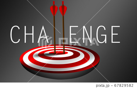 Challengewith arrow on target as business success 67829582